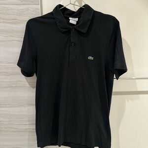 LACOSTE BLACK POLO SHIRT